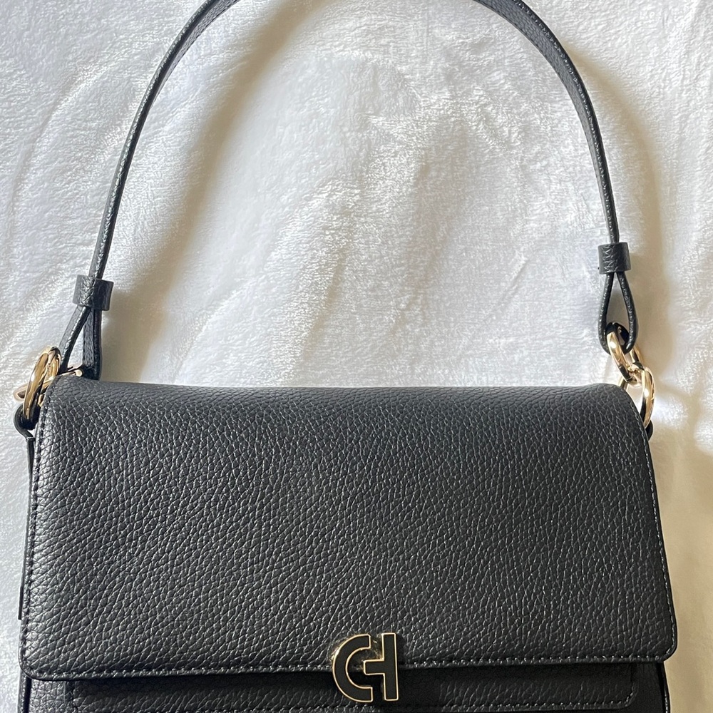 Black Leather Shoulder Bag